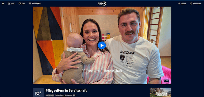 Pflegefamilien in Bereitschaft - Ein Beitrag des BR im Rahmen der Sendung "Altbayern und Schwaben" vom 8.6.25