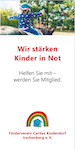 Flyer des Fördervereins Caritas Kinderdorf Irschenberg e.V.